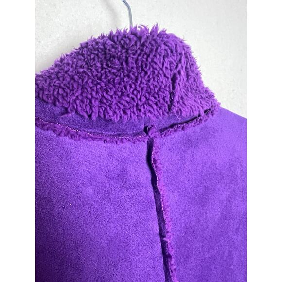 Chico's Women's Purple Fleece Turtle Neck Full Zip Vest Size 3/XL Warm Soft - Picture 7 of 7